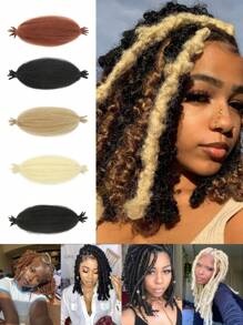 1 Packung 18 Zoll Afro Kinky Marley Flechthaar, schwarz, blond, hellbraun, schwarz, braun, rostbraun Marley Haar Häkel-Zöpfe, synthetische lockige Twist Marley Haare, lange fedrige Afro-Twist Haarverlängerungen, für den täglichen Gebrauch und Weihnachtspartys (8 Strähnen/Packung)