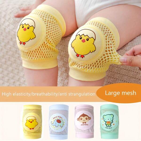 1 Pair Baby Breathable Mesh Knee Pad, Children's Learning To Walk Anti-Fall Crawl Protective Gear Children's Knee Learning To Crawl Protective Cover Pad Thin Style For Summer