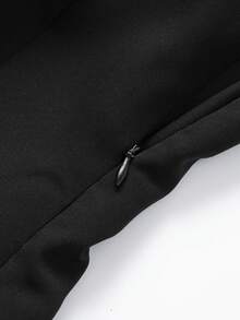Elegant Solid Color Bow Decor Waist Tank Top - Black - View 4