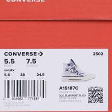 Converse 2025 女式 Chuck 70s 季节性高帮帆布硫化运动鞋 A15187C - 銀色 - 查看 7