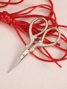 1pc Stainless Steel Gold Straight Tip Precision Scissors, Multipurpose Vintage Beauty Embroidery Trimming Scissors Suitable For Facial Hair, Eyebrow, Eyelash, Mustache, Nose - Perfect For Home, Travel And Outdoor Use,Makeup,Cheap,Room Decor,Vanity,Travel,Bedroom,Makeup Accessories