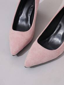 Women's Versatile Career Pointed Toe Block Heel Black Pumps