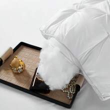 Queen Pillow Set Of 2 , Soft Support Queen Pillow Set Of 2 , Hotel Collection Standard/Queen Bed Pillow Set Of 2 , Down Alternative Bedding For Back, Stomach, Or Side SleepersLuxury Hotel Gel Pillow Room Decor, Easter Gift (White Gray) - Trắng (gói 2) - Xem 4