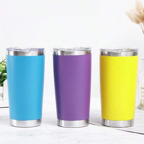 Tasse en acier inoxydable de 20 oz, tasse isotherme avec revêtement en poudre épaissie, tasse cadeau pour la rentrée scolaire