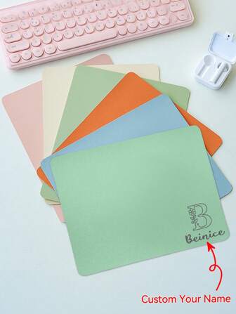 Customizable DIY Leather Mouse Pad, Personalize With Name/Logo/Date/Text, Multiple Colors Available, Thick & Durable Desktop Pad, 23*19cm, Gaming Mouse Pad With Non-Slip Rubber Base And Stitched Edges, Suitable For Desktop PC, Computer, Office, Home, Back To School Gift, Non-Slip Rectangular Design Great For Laptops & Computers, Back To School Season, School Supplies, Back To School Promotion