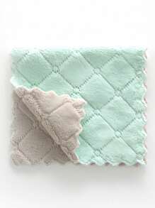 Set de 4 u 8 paños de mano para bebé, paños de limpieza absorbentes para cocina, paños de felpa de coral, paños de uso doble seco y húmedo, adecuados para diversos entornos domésticos (color aleatorio)