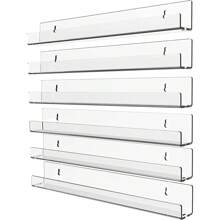 2/4/8 Stück Acryl Schwebende Bücherregale, hängende wandmontierte Ausstellungsregale, unsichtbare Wandbücherregale für Bücher, Bilder, Spielsachen, Vinylplatten Wandausstellungsregal