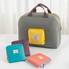 1pc Foldable Travel Storage Bag, Lightweight Large Capacity Luggage Shoulder Bag, Moving Luggage Storage Bag, Foldable Storage Bag, Portable Airplane Bag, Multifunctional Large Capacity Travel Bag, Briefcase/Computer Bag, Hand Wash Only, Luggage For Travel - Multicolor - View 2