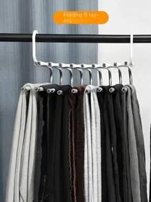 1pc 5/9 Pole Folding Pants Hangers With Multi-Layer,Suitable For Summer Shorts; Not Suitable For Autumn And Winter Clothes,(The Product Needs Simple Assembly, The Video Is An Assembly Tutorial