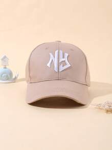 1/3 Embroidery NY Letter Baseball Cap, Adjustable Unisex Design - Breathable & Comfortable, Casual Daily Wear, Simple, Stylish, Versatile, Sun Protection, Breathable, Adjustable, Convenient For Traveling & Gifting