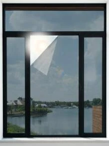 1 rouleau de film de fenêtre opacifiant à sens unique, autocollant de verre isolant thermique, anti-UV, protection de la vie privée pour le patio, autocollants de décoration intérieure