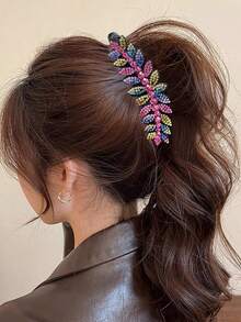 1pc Extra Large Banana Clip Hair Claw Clip For Thick Hair, Claw Clips, Hair Claws, Clips For Hair, Hair Slide, Hair Barrettes, School Stuff - Multicolor - View 2