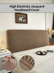 1 pieza Funda de cabecera de cama de jacquard, protector de cabecera de dormitorio suave, antiensuciamiento y elástico, apto para todas las estaciones