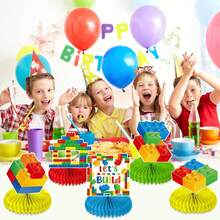 11pcs Rustic Honeycomb Display Stand, Tabletop Decor For Birthday Party, Dining Table Decoration, Gathering - Multicolor - View 3