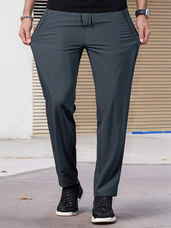 Simple & Comfortable Black Casual Pants, Suitable For Daily Wear, Create A Fashionable Casual Look With Ease