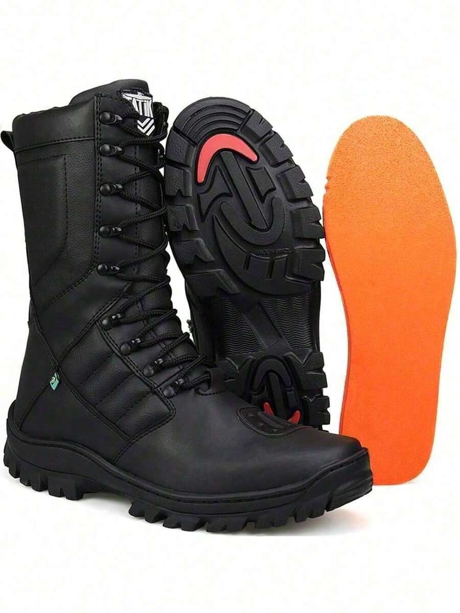 Military Boot Men's Tactical Combat Boots Zipper Comfort Insole Tátik Boots