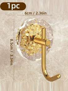 Acrylonitrile Acrylic Wall Mounted Key Holder Hook, Coat Hanger, Towel, Bathrobe Hook, No Drilling, Bathroom Accessories
