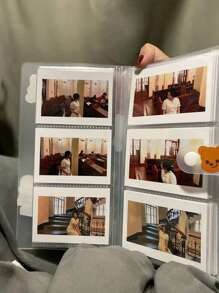 1pc 3 Inch Mini Album, Train Film Ticket Holder, Collectible Card Storage Pouch For Photo, Postcard