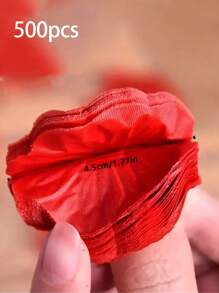 2000pcs Non-Woven Stacked Simulation Rose Petals, Wedding Decoration, Valentine's Day Celebration, Suitable For Couple DIY Handmade Date Decor