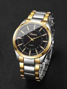 2pcs Classic Elegant Minimalist Scale Dial Quartz Wristwatches, Fashion Couple Watches, No Watch Box Included