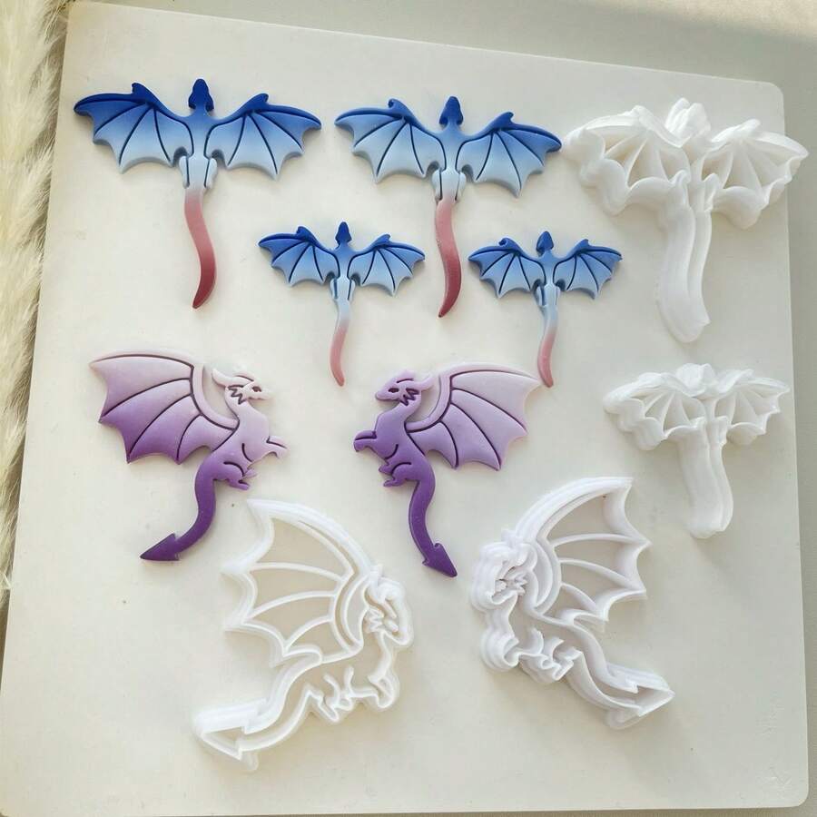 Dragon Style Flying Dragon Style DIY Earring Making DIY Polymer Clay Tool Jewelry Earring Making Pendant Making Soft Clay Mold High Precision Knife Mold Clay Tool Polymer Clay Earring Making Tool - Dragon - View 1