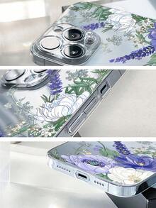 1 件花卉藤蔓图案透明轻质手机壳，适用于三星和苹果型号：16e、13、15、15 Pro、14 Pro、14 Plus、7/8 Plus、11、12 Pro Max、13、14 Pro Max、三星 S24、S23、S25、A06。是送给亲朋好友的绝佳礼物，防水防震，防摔防刮。