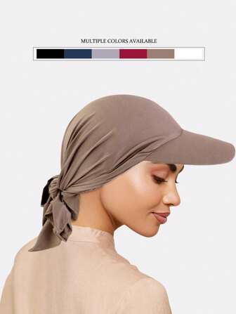 2 件套女士头巾头巾遮阳帽，带丝带的围巾帽，防晒帽适合春夏季