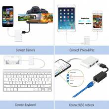 1pc 4-In-1 Micro SD TF Card Reader, Portable Camera Memory Card Reader Plug And Play, Compatible With IPhone 14 Pro Max/14 Pro/14 Plus/14/13/12/11/XS/XR/8/7/6, IPad Series - White - View 8