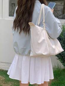 Large Capacity Travel Bag For Women,Short-Distance Business Trip Luggage Bag,Gym Fitness Outdoor Travel Lightweight Bag - White - View 3