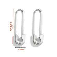 1 Pair Unique Minimalist Paper Clip Design Earrings, Fashion Personalized Party Jewelry Gift For Women