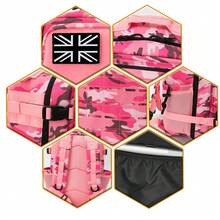 25 Litri Zaino tattico Zaino com grande capacidade para sopravvivenza em campeggio di 3 dias com portabottiglie d'acqua Zaini da viaggio - Rosa - Ver 7