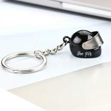 1PC Custom Initial Name Motorcycle Helmet Keyring, Mini Motorbike Helmet Keychain, Personalized Biker Key Ring, Gift For Motorcycle Riders Dad,Multi-Functional,Durable,Ornamental,Reusable,Exquisite,Stylish,High-Quality,Colorful,Modern,Custom,Personalized,Unique