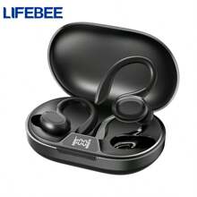 LIFEBEE Kabellose Sport Ohrhörer mit Mikrofon und LED Ladeetui - Echter Stereo Sound und Ohrbügel Design für Laufen und Workouts