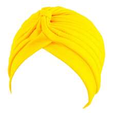 Stretchy Knot Twist Turban Bandanas Women Headscarf Bonnet Muslim Hijab  Hats Female Chemo Cap Adult Solid Color Head Wrap