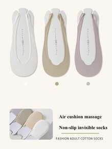 1/3 Pairs Of Invisible Socks That Do Not Show Up In Spring And Summer, Suitable For Women's Boat Socks With High Heels. Socks For Air Cushion Massage