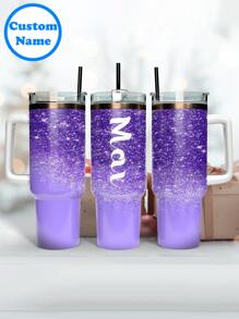 Customize This 40oz Stainless Steel Tumbler Sports Water Bottle With Any Custom Text, Name/Initials To Make A Perfect Gift! Perfect For A Bachelorette Party, Birthday Party, Or Any Event.
