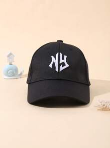 1/3 Embroidery NY Letter Baseball Cap, Adjustable Unisex Design - Breathable & Comfortable, Casual Daily Wear, Simple, Stylish, Versatile, Sun Protection, Breathable, Adjustable, Convenient For Traveling & Gifting
