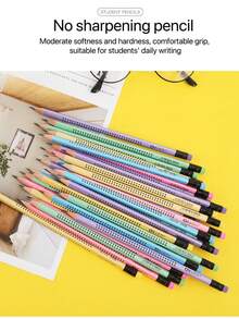 60/30/20/10/5 支随机颜色木制铅笔带橡皮擦，HB 学生铅笔，用于书写、办公和绘画，随机颜色橡皮擦，返校 - 彩色 - 查看 4