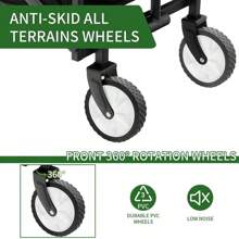 Heavy Duty Collapsible Wagon Cart - Large Capacity Foldable Beach Cart For Camping,Sports,Shopping & More , Portable & Easy To Store