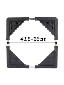 Washing Machine Stand, Refrigerator Stand, Load Bearing Stand, Adjustable Mobile Stand Base, Telescopic Furniture Trolley Casters, Adjustable Size Washing Machine Base, Removable Base, Washing Machine Stand With Wheels, Roller Stand With Trolley, Adjustable Base For Washing Machine Stand With Trolley, Universal Adjustable Mobile Base, Portable Refrigerator Dryer Stand, Household Items, Easy To Clean, Suitable For Refrigerator Cabinets, Dryers, Washing Machines And Other Household Appliances (Black) - 黑色2 - 查看 2