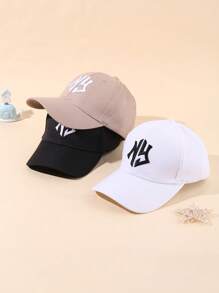1/3 Embroidery NY Letter Baseball Cap, Adjustable Unisex Design - Breathable & Comfortable, Casual Daily Wear, Simple, Stylish, Versatile, Sun Protection, Breathable, Adjustable, Convenient For Traveling & Gifting