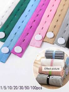 100pcs Canvas Adjustable Elastic Bands With Buckles, 50/20/10/5/3/2/1pc Rolled-Up Clothing Storage Straps, Space Saver For Luggage, Drawer & Wardrobe Organizer, Bedding Holder, Hand Washable With Lanyard Accessory - Casual, Minimalist, Personalized StyleFor-Travel-Business-Trip-Luggage-Storage, For Travel, For Luggage, For Back To School, For Business Trip, Minimalist, For Men And Women, Unisex, Travel Accessories, Back To School Stuff(Random Color) - Multicolor - View 4