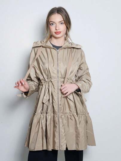 Chaqueta cortaviento casual para mujer