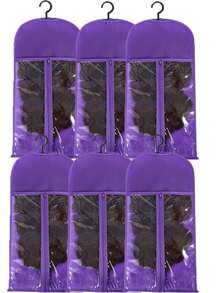 Hair Extension Holder Wig Storage For Multiple Wigs Holder Wig Bags Storage With Hanger Hair Extension Storage Wig Hanger For Multiple Wigs Hair Extensions, Wigs & Accessories - Black - View 12