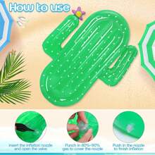1 pezzo Seduta galleggiante a forma di grande cactus, sedia a sdraio per piscina, materasso gonfiabile per piscina, adatto per feste a tema messicano in piscina, festival e carnevali, vacanze al mare, per trascorrere una giornata in piscina, divertimento e relax per adulti in vacanza, adatto per piscine estive, feste in spiaggia e forniture per feste hawaiane