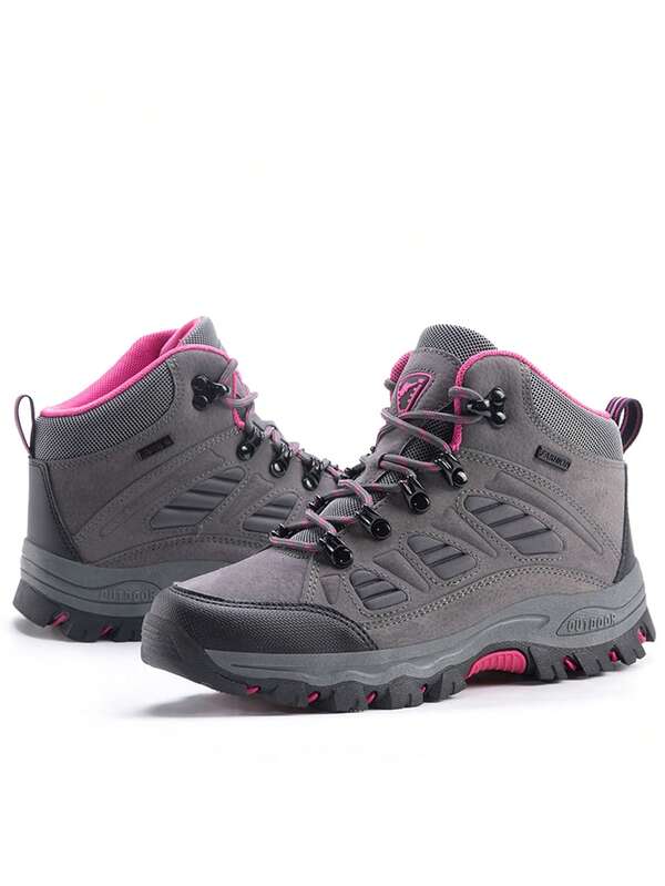 Brand Women's Outdoor Leather Hiking Shoes, Mountain Sports Shoes, Trekking Camping Climbing Thick Sole Boots