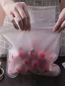 1/3/5 chiếc Túi bảo quản thực phẩm Eva có thể tái sử dụng, Túi bảo quản tự dán chống rò rỉ đa chức năng, Túi bảo quản trái cây, rau củ, bánh sandwich, thịt và các loại thực phẩm khác, Đồ dùng nhà bếp, Thích hợp để bảo quản thực phẩm kín và chuẩn bị trước bữa ăn - Nhiều màu - Xem 5