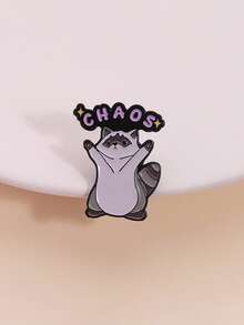 1 Piece Cute Cartoon Raccoon Pin, Suitable For Backpack Clothing Hat, Gift For Friends - Multicolor - View 13