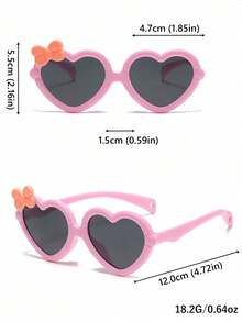 6pcs Cute Heart Shaped Decorative Glasses For Boy Girl Children, Versatile For Outdoor, Beach, Travel, Street Style, Parties, Birthdays, Festivals - Multicolor - View 4