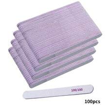 美甲工具，指甲锉，指甲抛光锉，砂纸条，可重复使用的双面磨砂抛光条